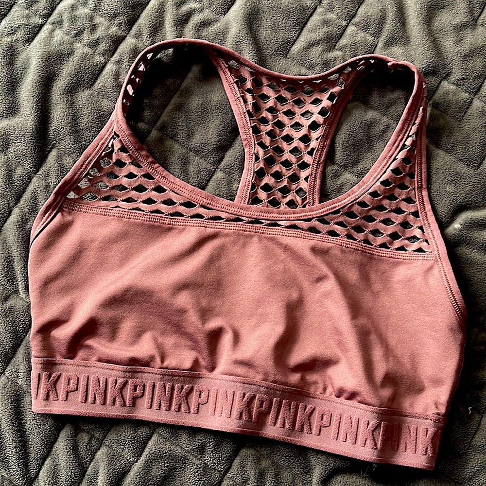 Pink ultimate unlined Sports by Victoria Secret, Rose Gold color, Great Support